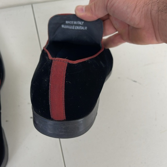 Saks Fifth Avenue COLLECTION Velvet Loafers Sz 10.5 M black - Picture 11 of 12